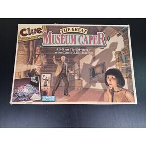 Clue The Great Museum Caper Board Game - Vintage 1991 missing 1 painting